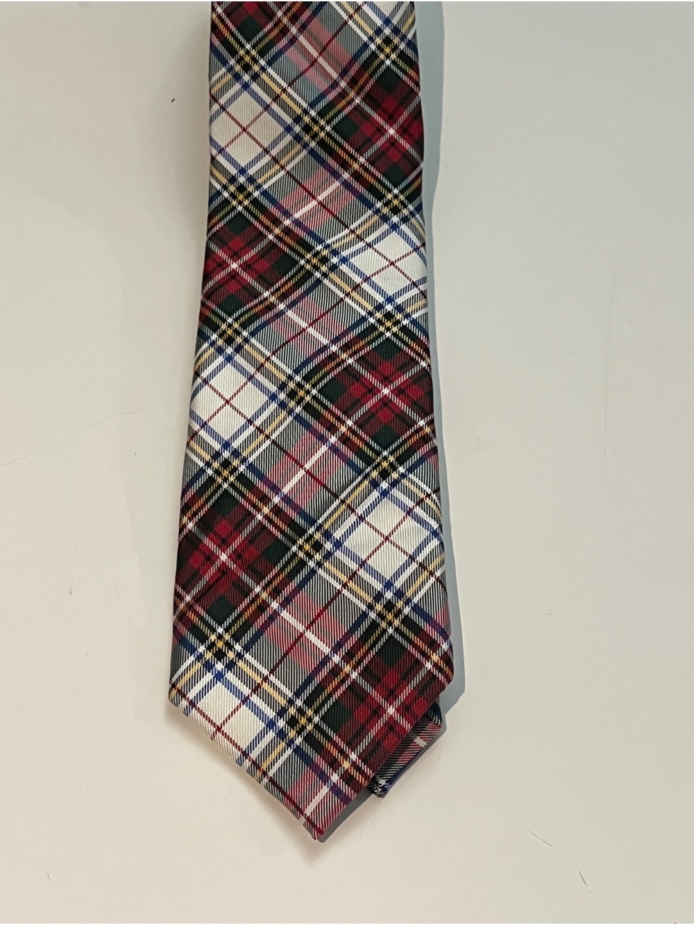 Tommy Hilfiger Red, Navy and White Plaid Men's Tie